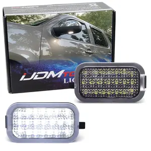 iJDMTOY White 18-SMD Full LED Under Side Mirror Puddle Lights For 2007-2014 Chevrolet Avalanche Silverado Suburban/Tahoe, GMC Sierra Yukon, Cadillac Escalade, etc