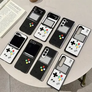 Retro Gamepad Phone Case for Samsung Galaxy Z Flip Fold 7 6 5 4 Protective Back Cover for ZFold7 ZFlip7 Case Shell