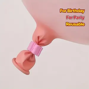 50 Balloon Sealing Clips - Colorful Plastic Tie Ties for Party Decorations, Weddings, Youth Parties, Birthday and Birthday Balloons, Halloween Decorations, Christmas Decorations, Reusable Balloon Wreaths, Aluminum Foil Party Balloons,