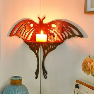 Modern Wooden Butterfly Shelf, Creative Simple Wall Display Rack (no Nails), DIY Assembly Small Storage Organizer, Home Decor, Wall Mounted Organizer, Corner Wall Shelf, Wall Shelf Unit