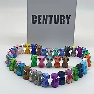 30pcs 3D Printed Mini Dragon Models, Multiple Colors & Eyes, Home Desktop Decor, Creative Collectibles, Decorative Figurines, Valentine's Day Gift