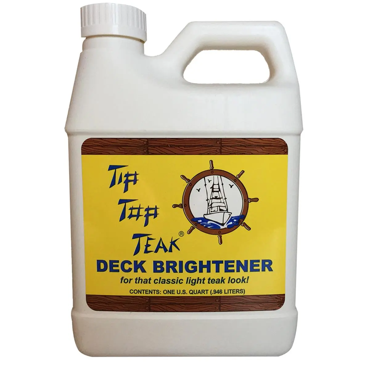 212 MAIN Tip Top Teak 1-qt Deck Brightener, Household Deck Cleaner, Effective Brightening Products for Home Use