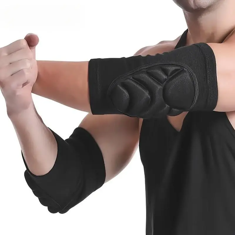 Thick Shockproof Elbow Pad, Elbow Guard, Elbow Sleeve, High Elastic Breathable Arm Protector, Ideal for Basketball, Roller Skating, Dance, Training, Cycling, Unisex Sports Gear