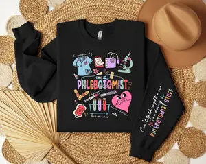 Phlebotomist Sweatshirt, Medical Sweater, Phlebotomy Tech Sweatshirt, Phlebotomist Stuff Gift Crewneck Menswear Canvas Short