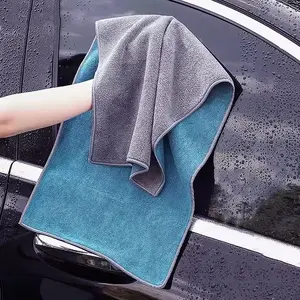 Microfiber Cleaning Towel, Thickened Soft Drying Cloth, Car Body Washing Towels, Double Layer Clean Rags, Car Accessories