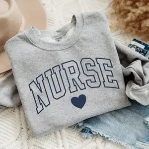 Nurse Sweatshirt | Retro Heart Design for RNs & ER Nurses Tshirt, Hoodie and Sweatshirt 9