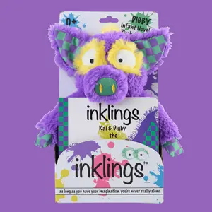 Inklings Baby Digby Inkling Polyester Plush & Board Book Gift Set - 12+ Months Developmental Yak-Pig Mix Toy with Rattle, Crinkle, Unisex Baby Gift Option