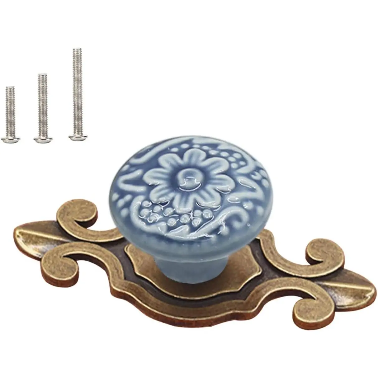 Blue Knob + Bronze Base