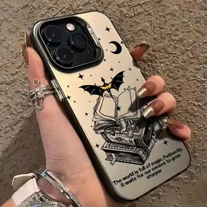 Magic book pattern, four-corner anti-drop, non-slip TPU large hole lens IMD mobile phone protective case, suitable for iPhone 17 16 15 14 13 12 11 XS X, Samsung and other series models, can be given as a gift to friends or family