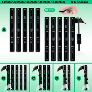 Lashsun 10pcs/5pcs/3pcs/2pcs/1pcs Eyelash Bond And Seal Waterproof Eyelash Fixer Eyelash Extension Eyelash Cluster Glue, 2-In-1 Eyelash Cluster Eyelash Glue DIY Eyelash Extension At Home (Bonding And Sealing, 10ML)