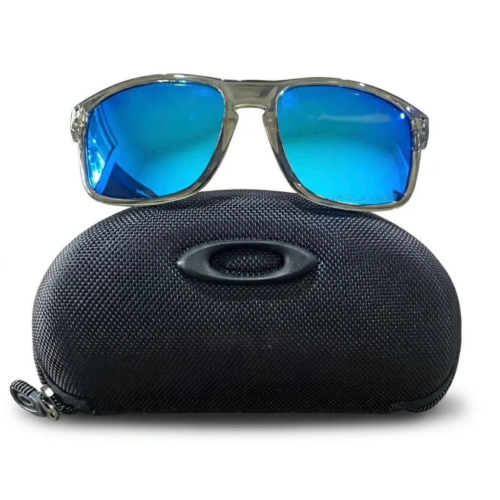 Holbrook Polarized Sunglasses for Men & Women – Blue Lens, matte Black Frame, UV400 Protection Outdoor Sports Eyewear