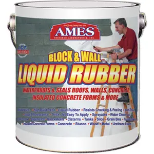 Ames Research Laboratories BWRF1 Water Base Block & Wall Liquid Rubber Coating - Gallon- White