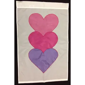 Stacked Hearts Banner Flag 28 x 40 inch Valentine's Day