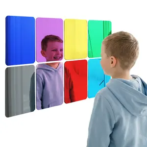 Special Supplies Sensory Wall Mirror - Interactive Acrylic Mirrors for Wall Decoration and Sensory Toys for Kids Classroom or Home -Sensory Room Decor -Visual, Tactile Stimulation - (Pack of 8)