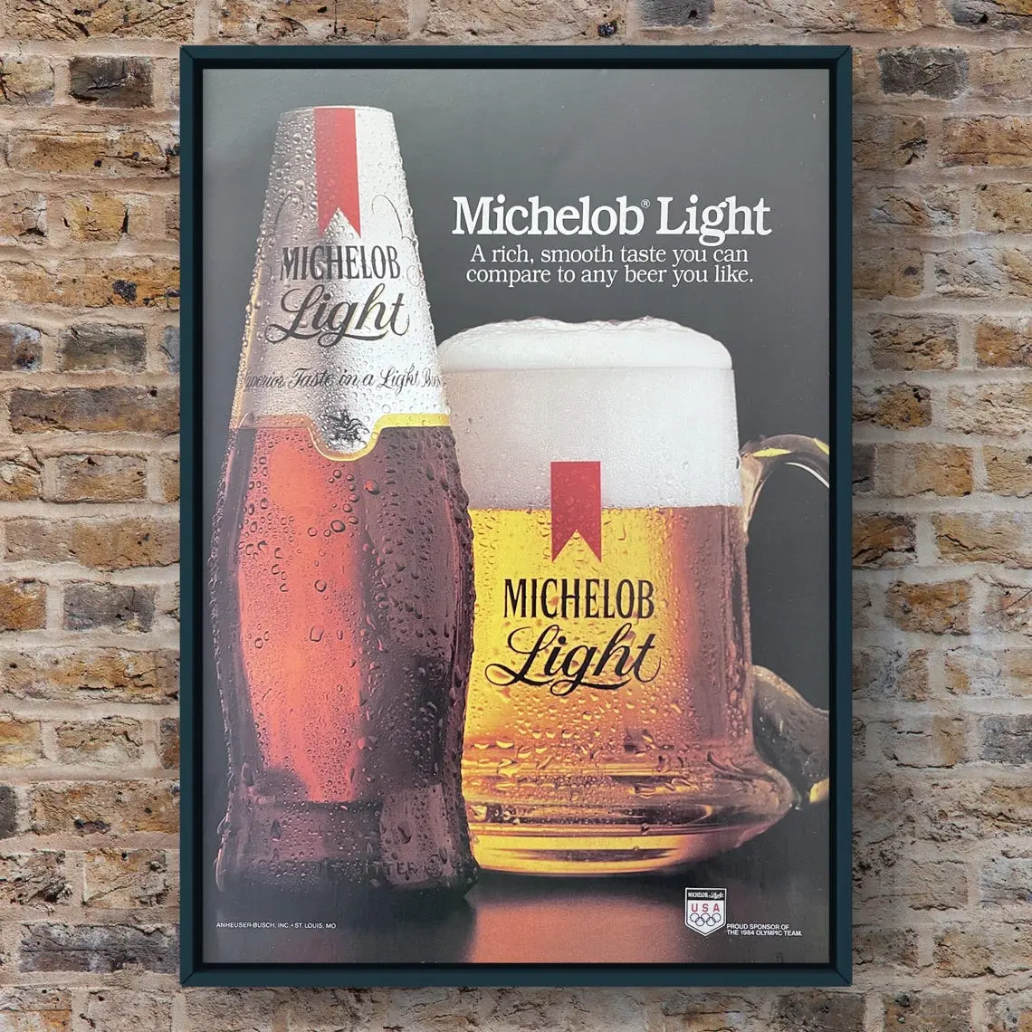 Vintage 1980s Michelob Light Beer Unframed Poster - Beer Ads - Bar Decor, Inkjet Paper Unframed Poster TTM3L-231