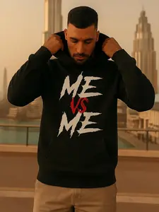 Me Vs Me Hoodie – Unisex Motivational Hoodie, Gym Streetwear, Comfortable Fit