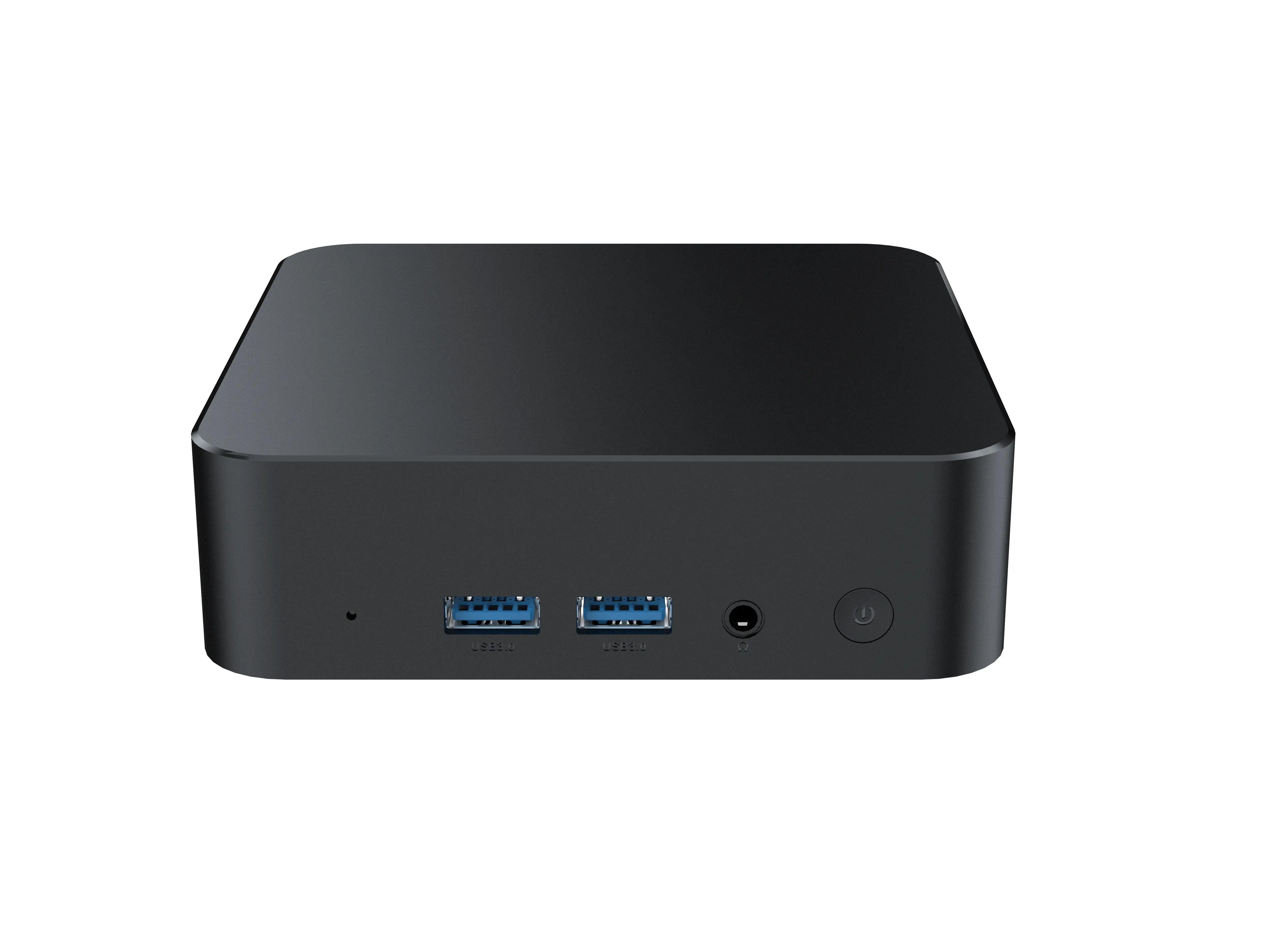 Compact Black Mini PC with Dual USB 3.0 Ports and HDMI Connectivity for Home Office Use