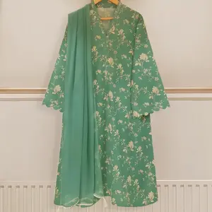 Original Agha noor 3 piece kurta set Cotton lawn