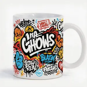 Hip-hop graffiti Color Changing Coffee Mugs 11oz Sublimation Mugs Magic Mug Heat Sensitive Coffee Mugs Tazas Magicas Para