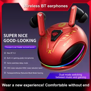 Cyberpunk Style Wireless Earbuds, Wireless BT Earphones, Low Latency Gaming Headphones, ANC Noise Cancelling, Long Battery Life, Comfortable Fit, Multi-Scene Use