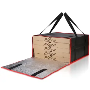 Pizza Bags for Delivery, 20" x 20" x 10" Pizza Warmer Bags for Carry Hot, Insulated Pizza Delivery Bag for Commercial Use, Pizza Carrier for  Delivery & Catering,  Delivery Accessories