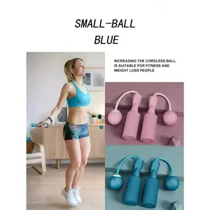 2pcs A set of，1pc Cordless Jump Rope With Weighted Ball - Perfect For Sports Training & Fitness!