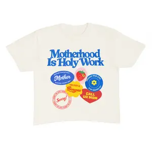 Motherhood Is Holy Work Cropped Boxy Tee
