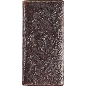 Womens Ladies  Wallet Long Embossing Bifold Wallet Clutch Purse (Coffee)