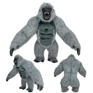 Giant 8.2ft Inflatable Gorilla Costume Inflatable Diamond Costume Gorilla Mascot Funny Halloween Party Outfit Show Stage Performance Props Cosplay Costume Interactive Zoo Amusement Park