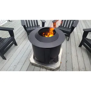 Fire Pit Revolve 22 Black Steel