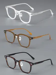 Unisex Tr Frame Glasses, Casual Style Metal Spring Hinges Silicone Nose Pads, All-Season Eyewear for Outdoor Sports Travel Gifts