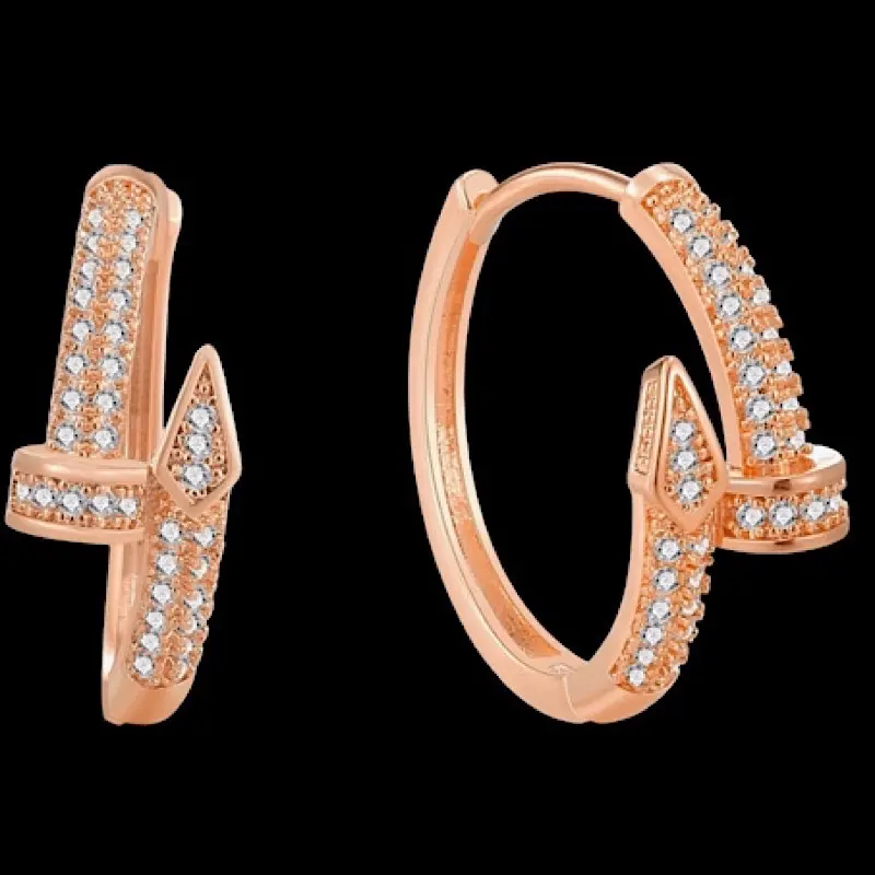 Rose Nail hoop Earrings
