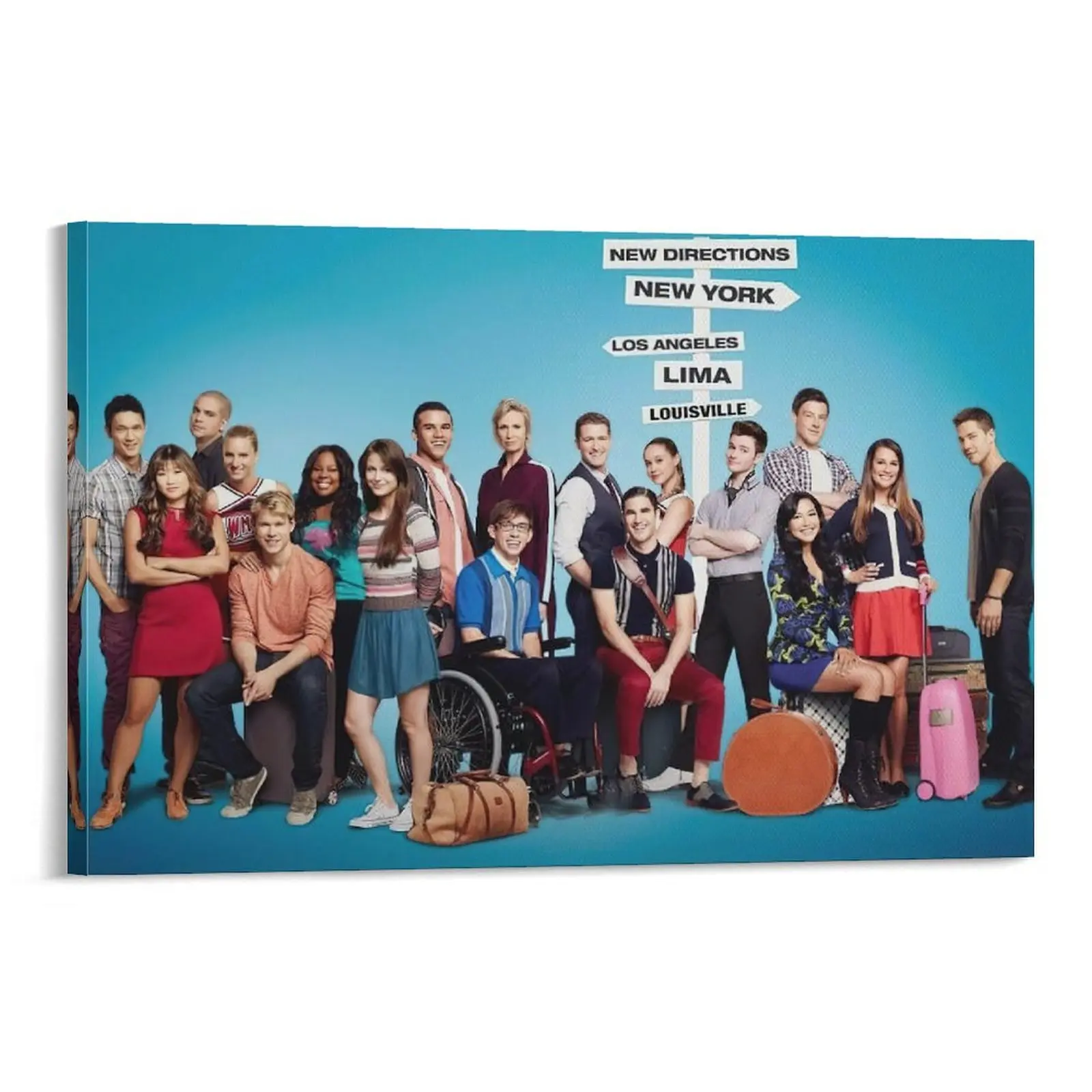 Glee TV Series Poster - Youth Musical Comedy & Inspirational Film Canvas Wall Art for Living Room, Bedroom Decor. Poster Canvas Wall Art For Bedroom Decor Bar Office Room Decor Gift