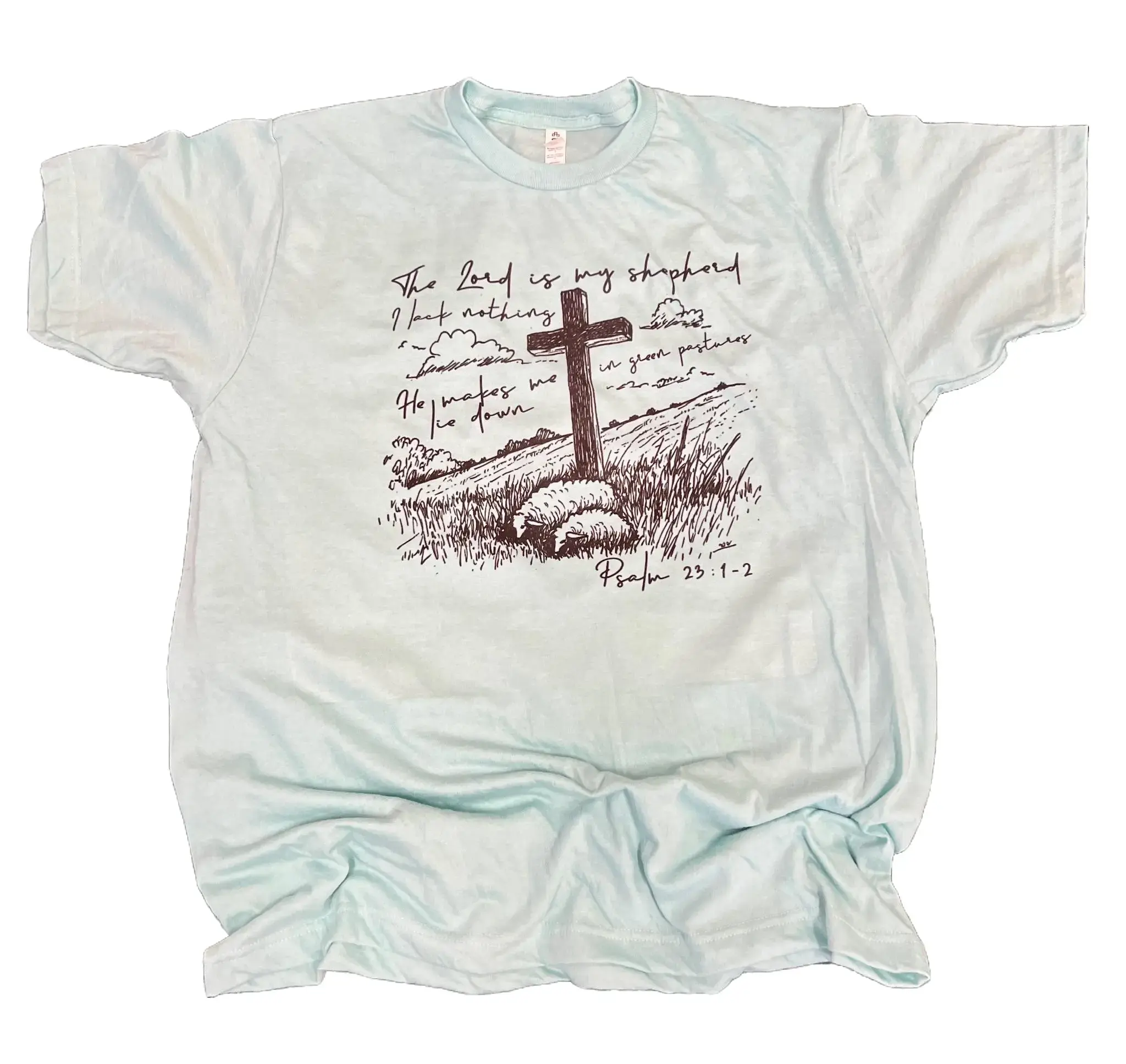 The Lord Is My Shepard on Tultex Purist Blue Tee