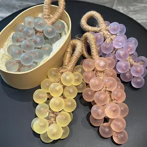 Crystal Transparent Grape Soap Cute Simulation Grape Cluster Soap Bathroom Decoration Creative Gift Grape Soap