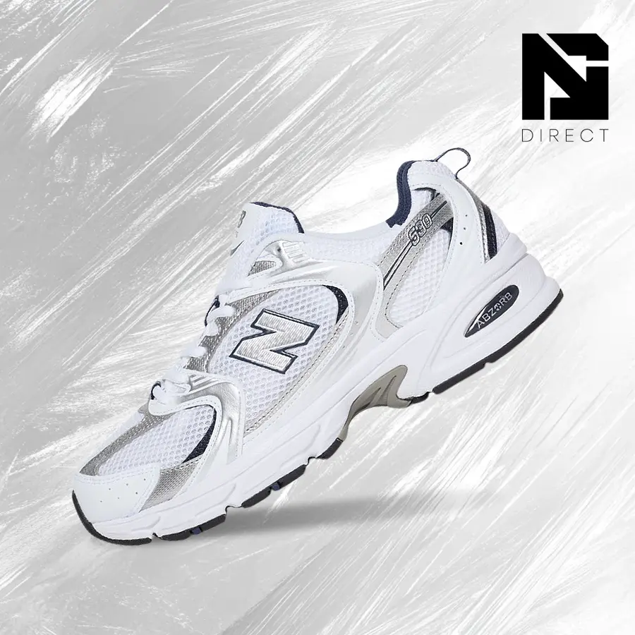 NEW BALANCE 530 White Silver Navy MR530SG Unisex Lifestyle Sneakers - Vintage-Inspired Running Shoes with Shock-Absorbing Comfort for Casual Wear & Streetwear
