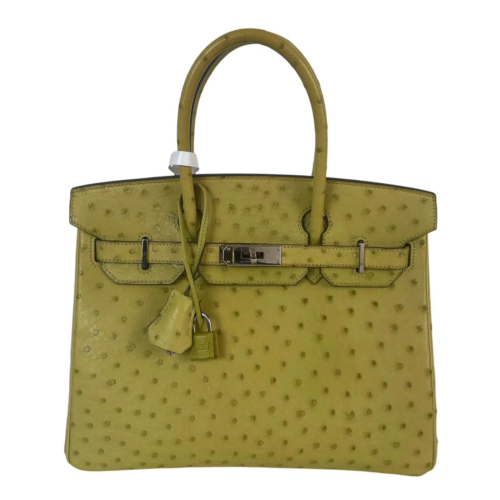 Pre-owned HERMÈS hermes special leather Brikin with charm