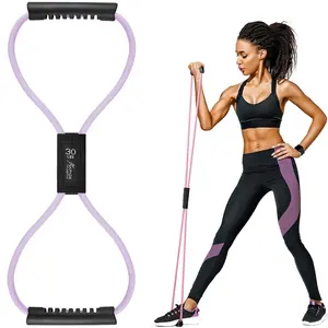 Fitness 8 Yoga Pulling Rope Resistance Band, Resistance Bands with Handles, Stretch Band for Exercise, 8 Shaped Resistance Bands for Arms, Chest Expander