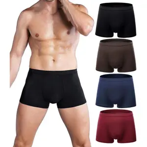 Breathable Modal Microfiber Trunk Underwear For Men With Multiple Bags