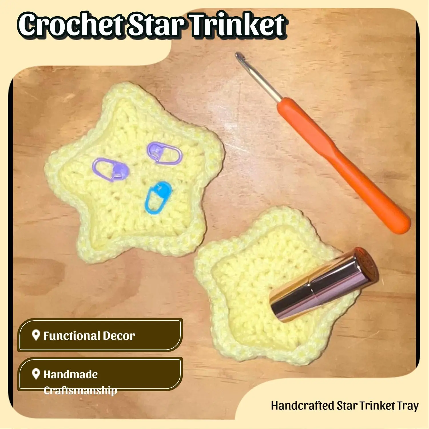 Crochet Star Trinket Tray