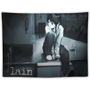 Tapestry BEPHON Art Anime Serial Experiments Lain (3) Cool Artworks Painting Wall Art Prints Hanging Picture Home Decor Tapestries Gift Idea