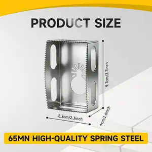 Upgrade Square Slot Cutter 65Mn Spring Steel Precision-Curved Serrated Drywall Outlet Cutter for Single&Double Gang Outlet Boxes Compatible with Dewalt 20V & Milwaukee M18