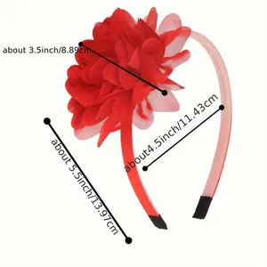 1PSC Lovely Pure Color Flower Headband,