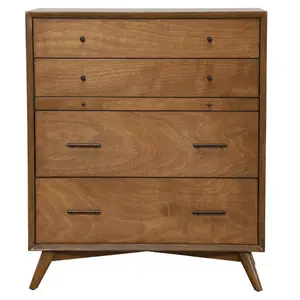 MCM Solid Wood Cedar Finish Four-Drawer Storage Dresser 38"