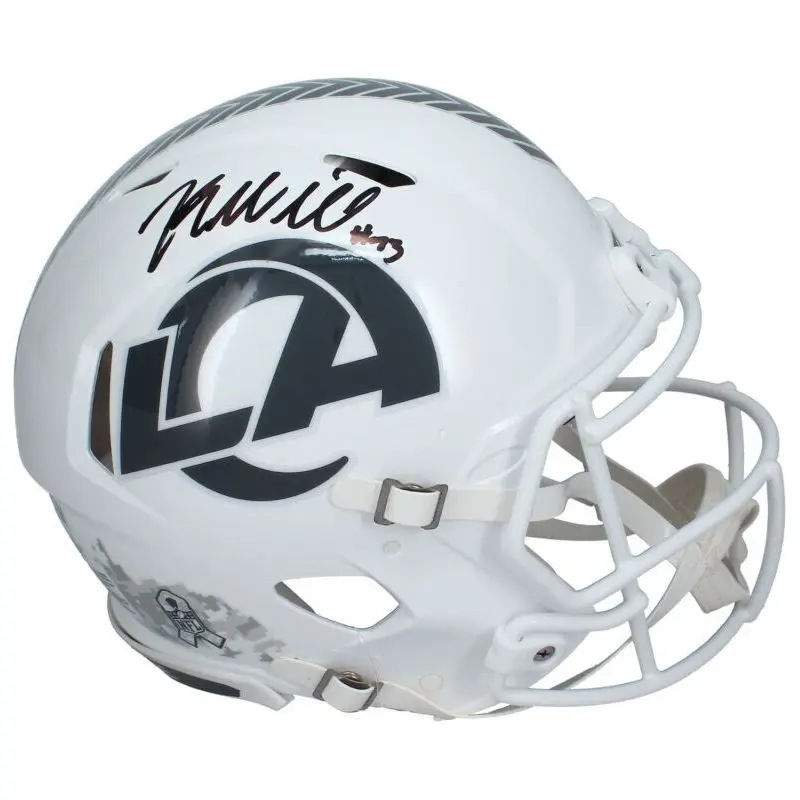Kyren Williams Autographed Los Angeles Rams 2024 STS Authentic Helmet Beckett