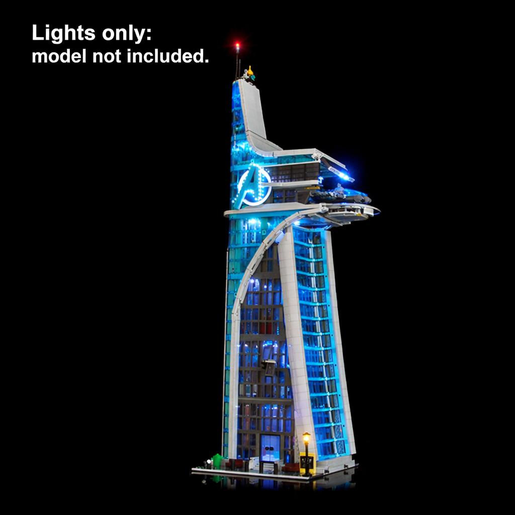 LYBMTWF LED Lighting Kit for the LEGO Avengers Tower Building Set; Compatible with LEGO 76269 — An Ideal Gift (Perfect for Birthdays and Holidays); (Lights Kit Only — Model Not Included)