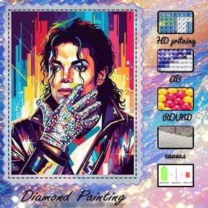 DIY 5D Flocked Diamond Painting Kit, AB Drill, Fairy Dust Drill, Crystal Drill, Abstract, Figures, Gloves, Diamond Embroidery, Special Craft Diamond Art Kit, Wall Decor, Gift for Family, Lover, Friends, Elegant Embroidery