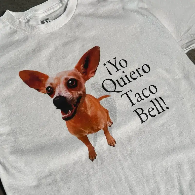 Chihuahua Dog Funny Casual Graphic Print 100% Cotton Tee 6oz white