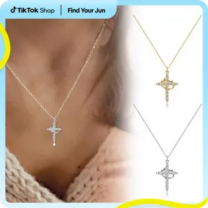 2025 Simple Crown & CrossPendant Choker Easter Necklace ForWomen & Men & Girls Pretty CrownCross Necklace For Daily PartyClothing Decor Trendy All-match &Exquisite Jewelry For Mother's DayGift cozyvibes Minimalist Chain Bling Stylish Accessory