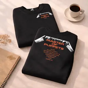 Classic Metal Inspired Graphic Tee – 1986 Vintage Heavy Metal Shirt with Song List – Retro Rock Band Style Shirt, Fashion Cotton, Full Colors, Full Sizes, For Men, For Women